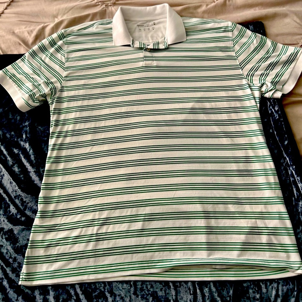 Abercrombie and Fitch Blue Stripped Polo Shirt SZ XXL